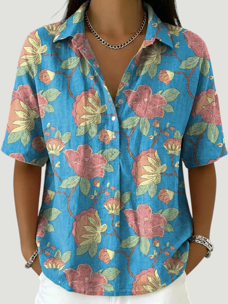 Belinda | Blusa elegante de estampado floral