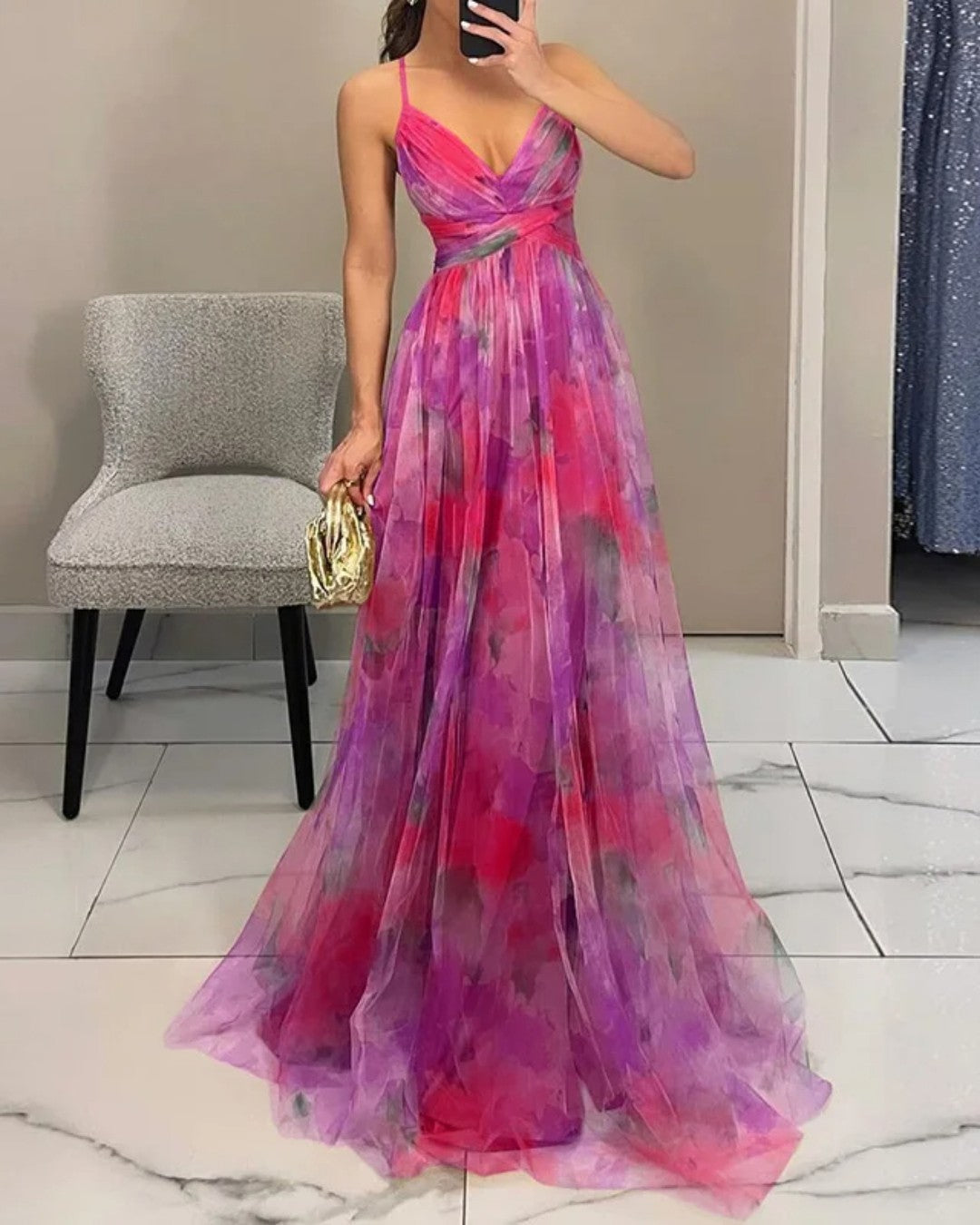 Gisela | Maxivestido con Estampado Floral