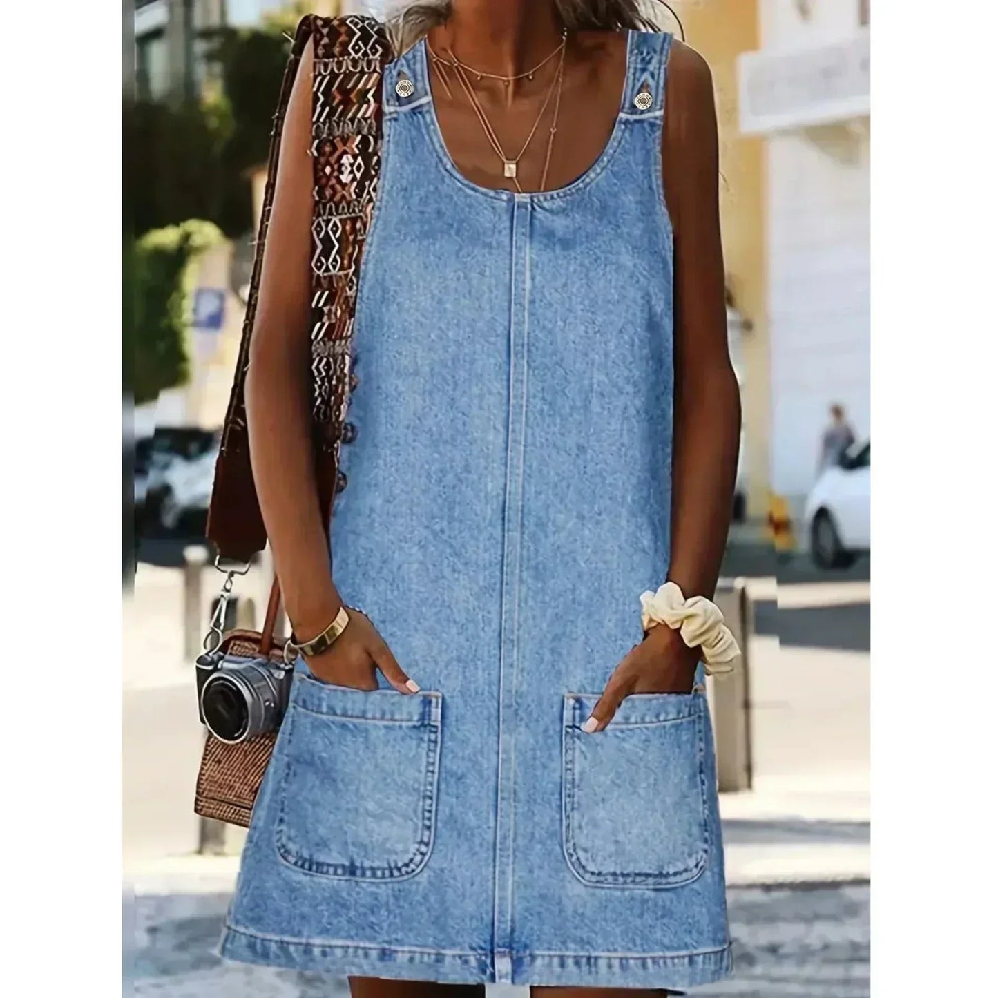 Alejandra | Vestido vaquero de corte relajado