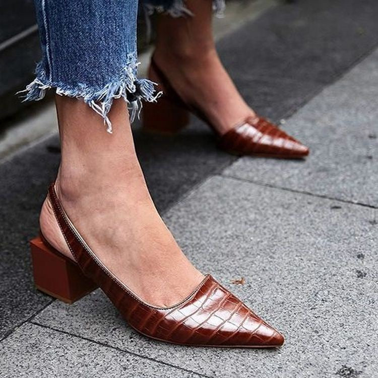 Nieves | Zapatos de tacón cuadrado elegantes