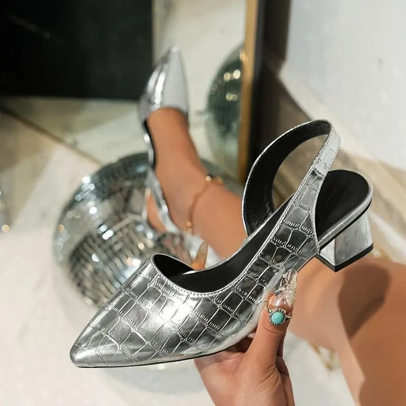 Nieves | Zapatos de tacón cuadrado elegantes