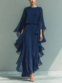 Marina | Conjunto Fluido Con Volantes