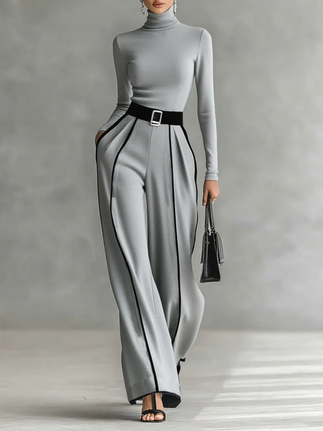 Vera™ || Elegante conjunto con detalles en contraste