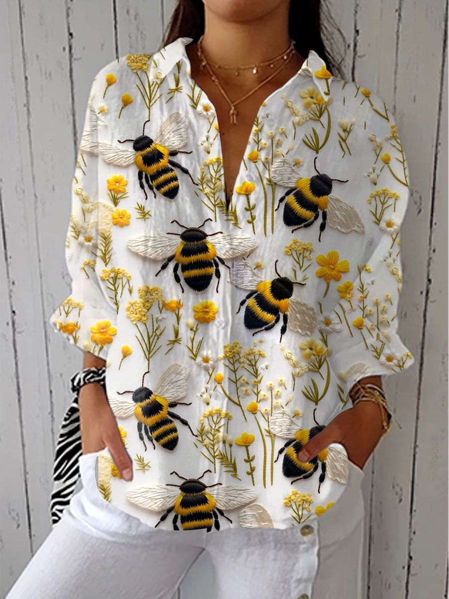 Alba | Blusa abeja dorada