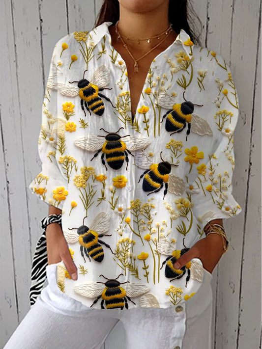 Alba | Blusa abeja dorada