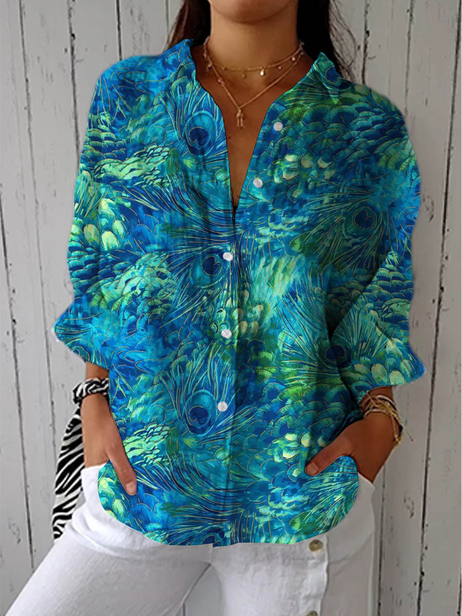 Victoria | Blusa gracia de pavo real