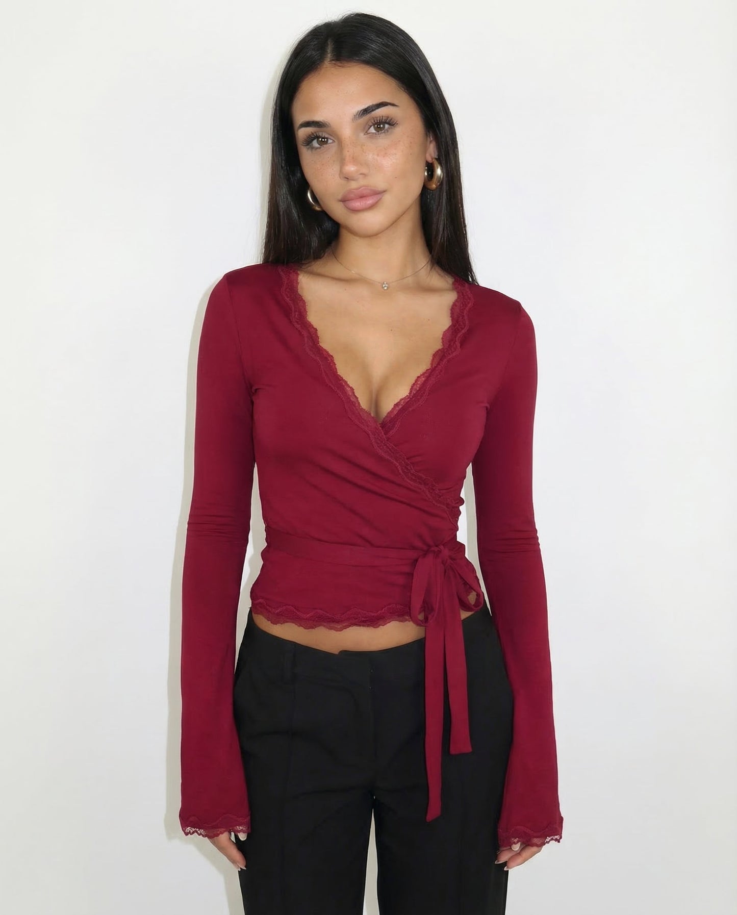 Valeria | Top cruzado de encaje