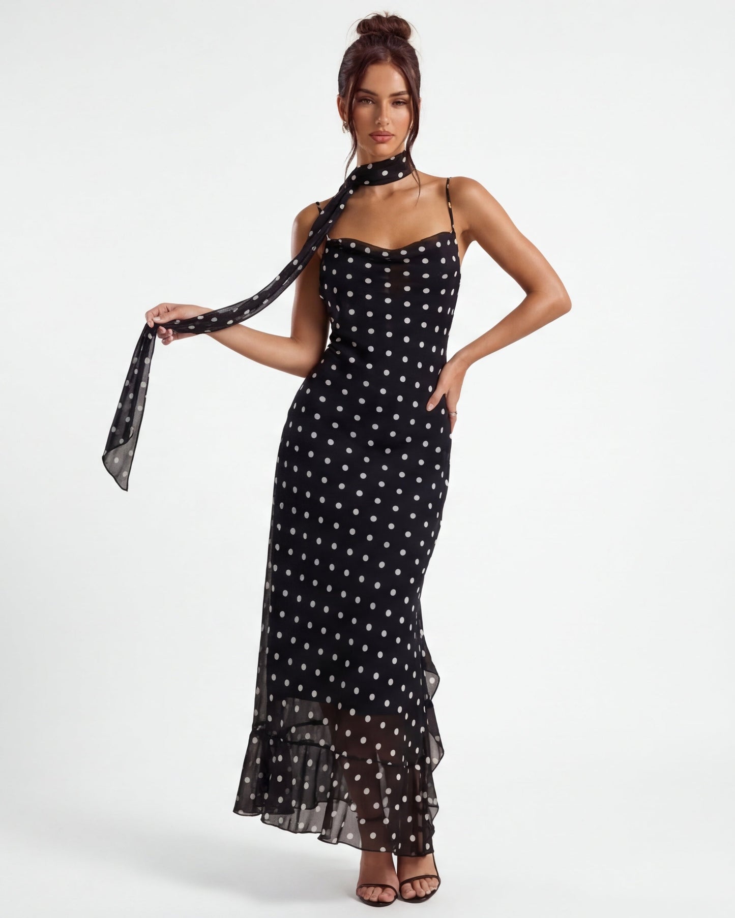 Irene | Maxi negro con lunares