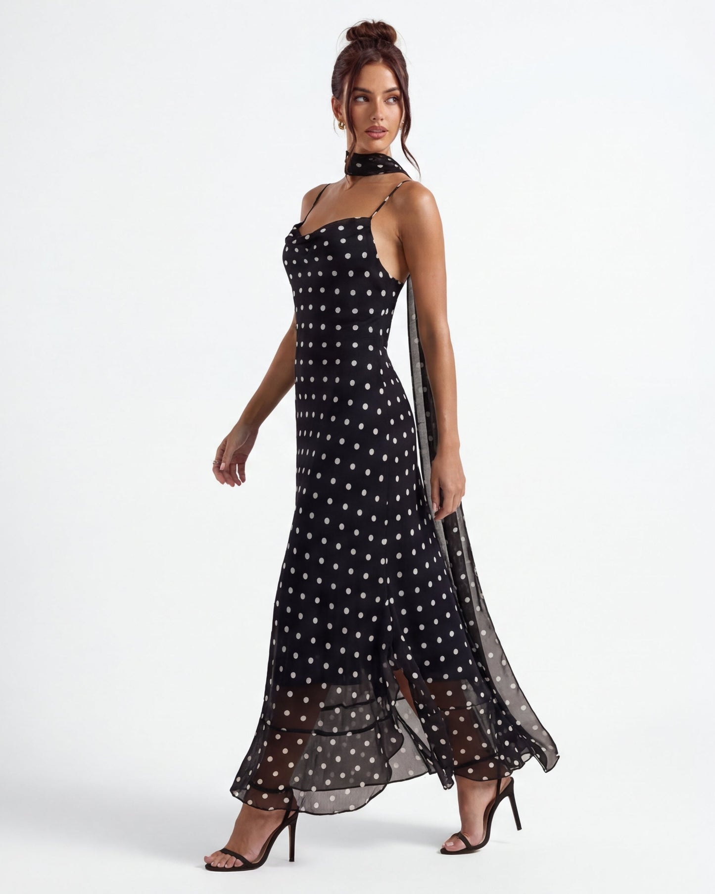Irene | Maxi negro con lunares