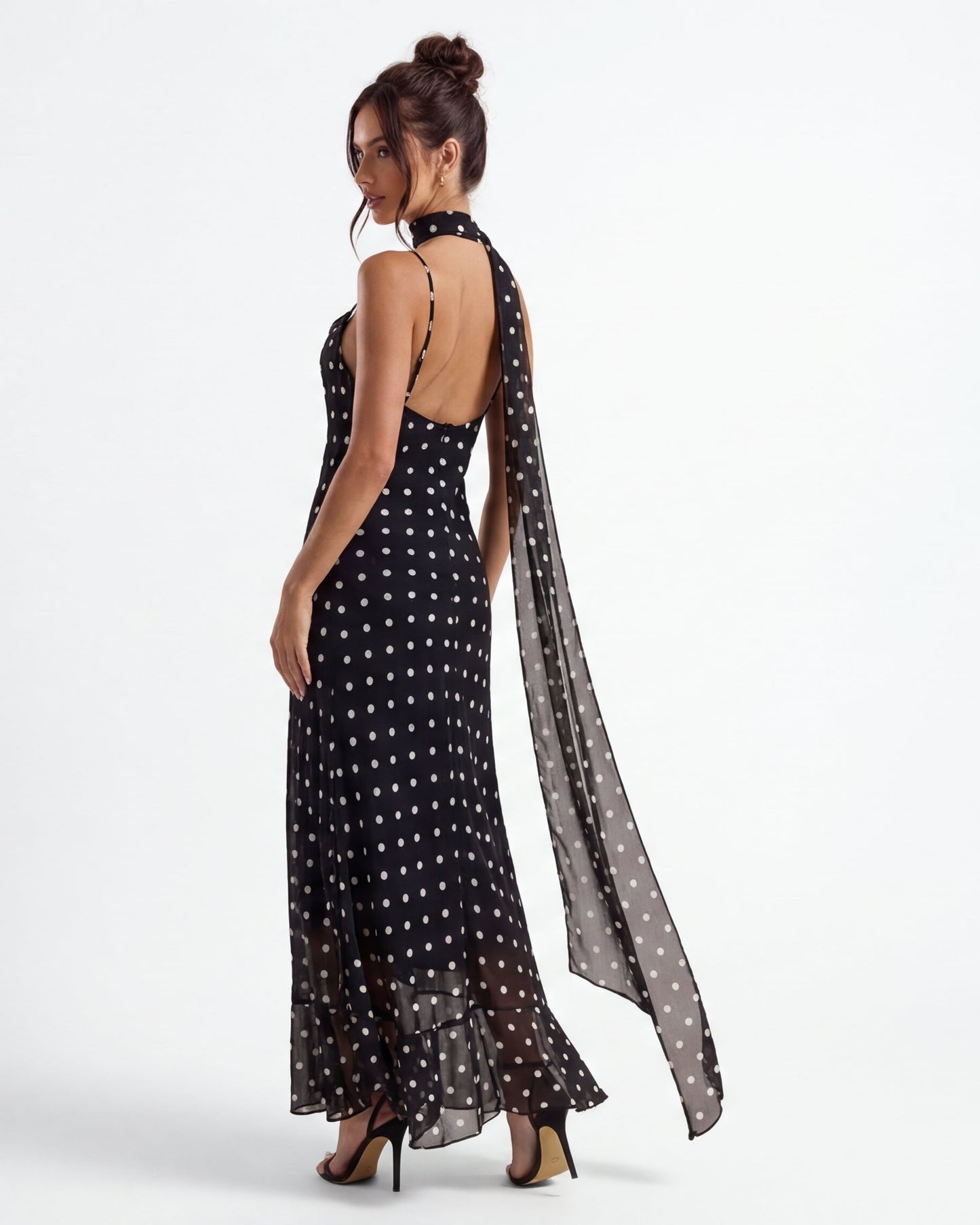 Irene | Maxi negro con lunares