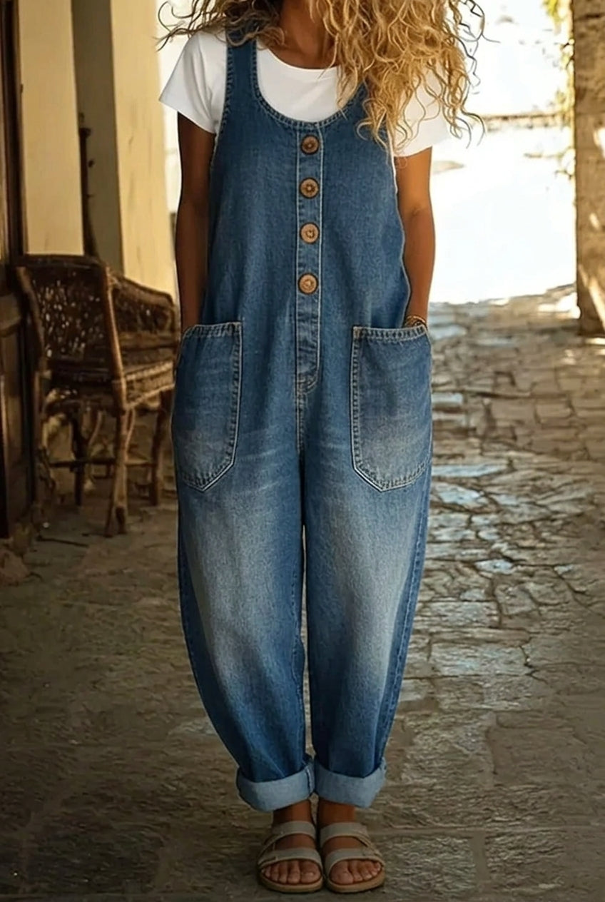 Nerea | Peto vaquero de algodón lavado vintage