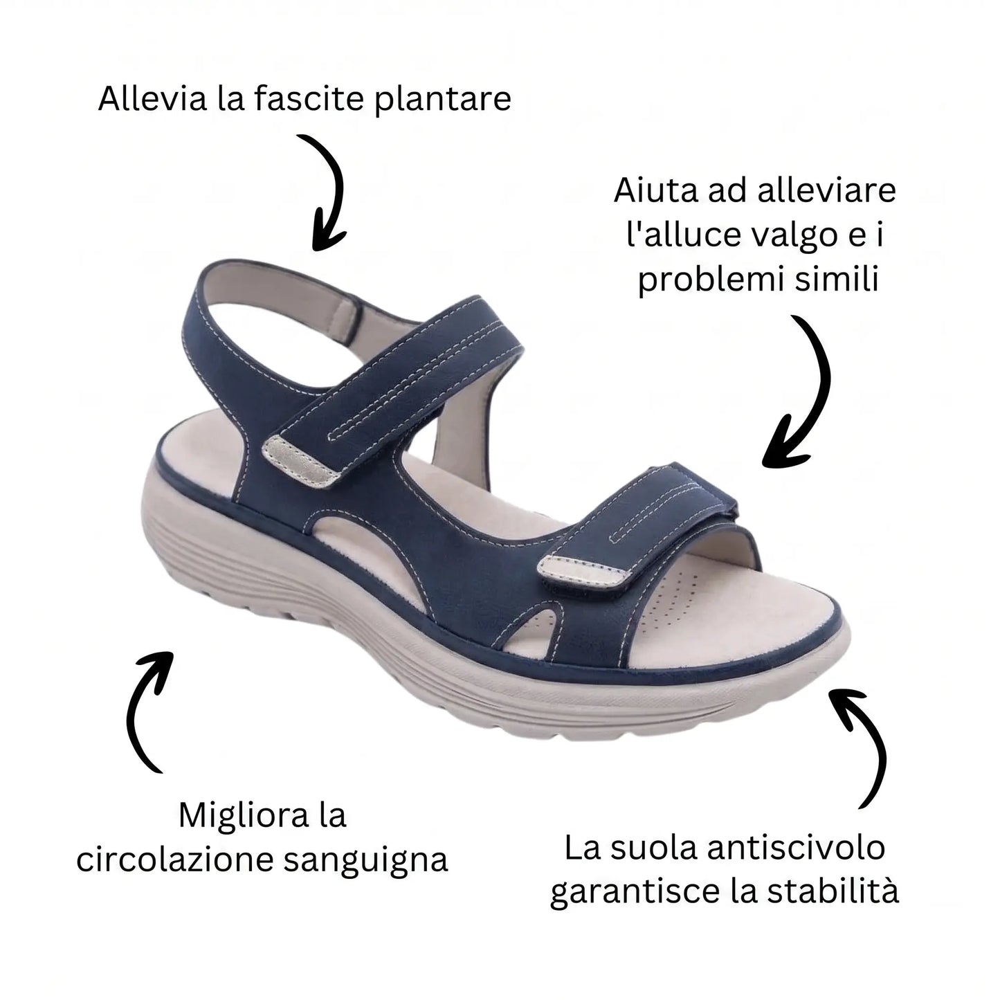 Montserrat | Sandalias Ortopédicas Antideslizantes