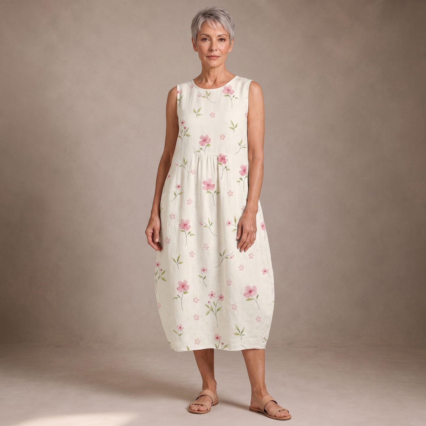 Elia vestido midi verano - modelo Maison Mareva