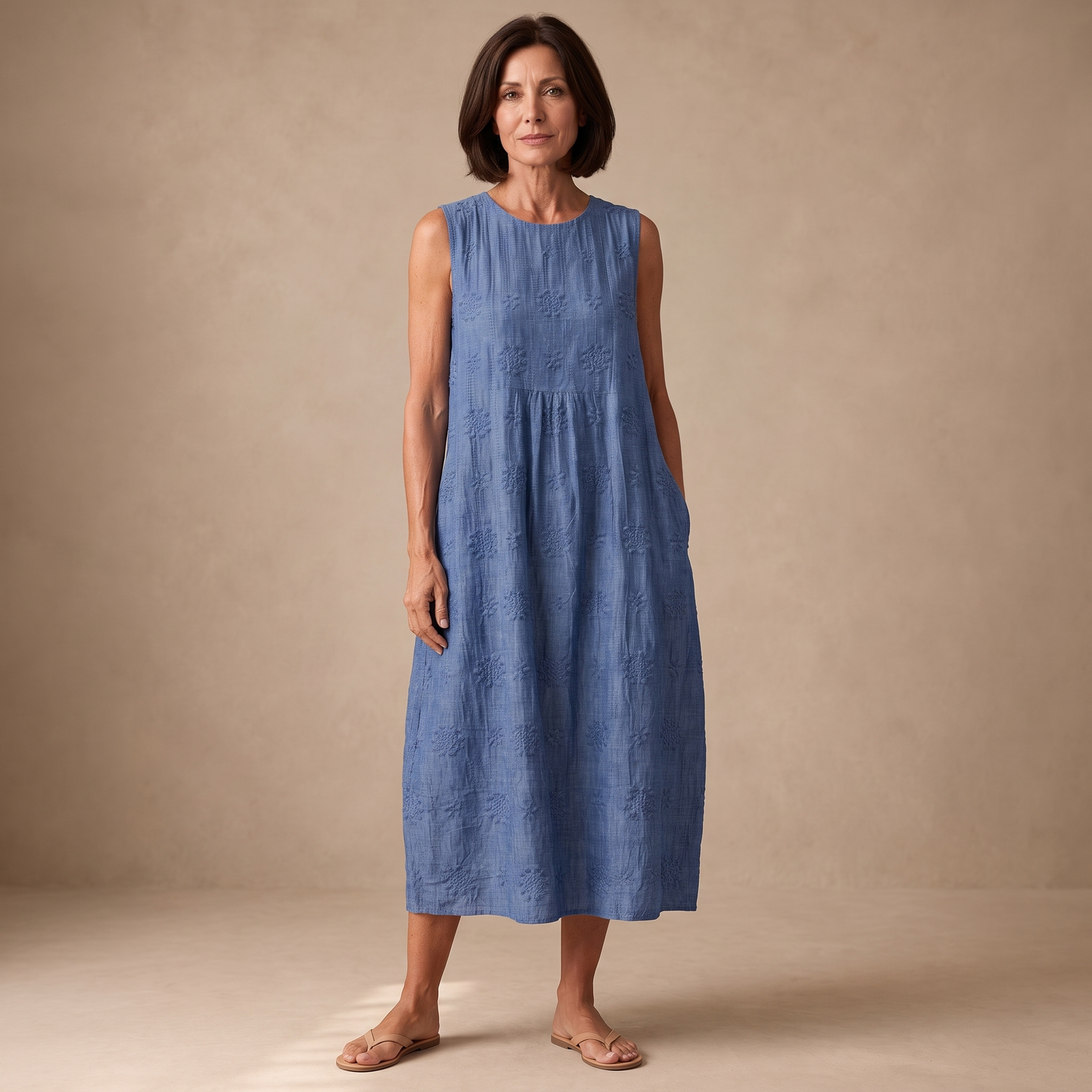 Iria vestido midi verano - modelo Maison Mareva