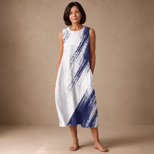 Elena vestido midi verano - modelo Maison Mareva
