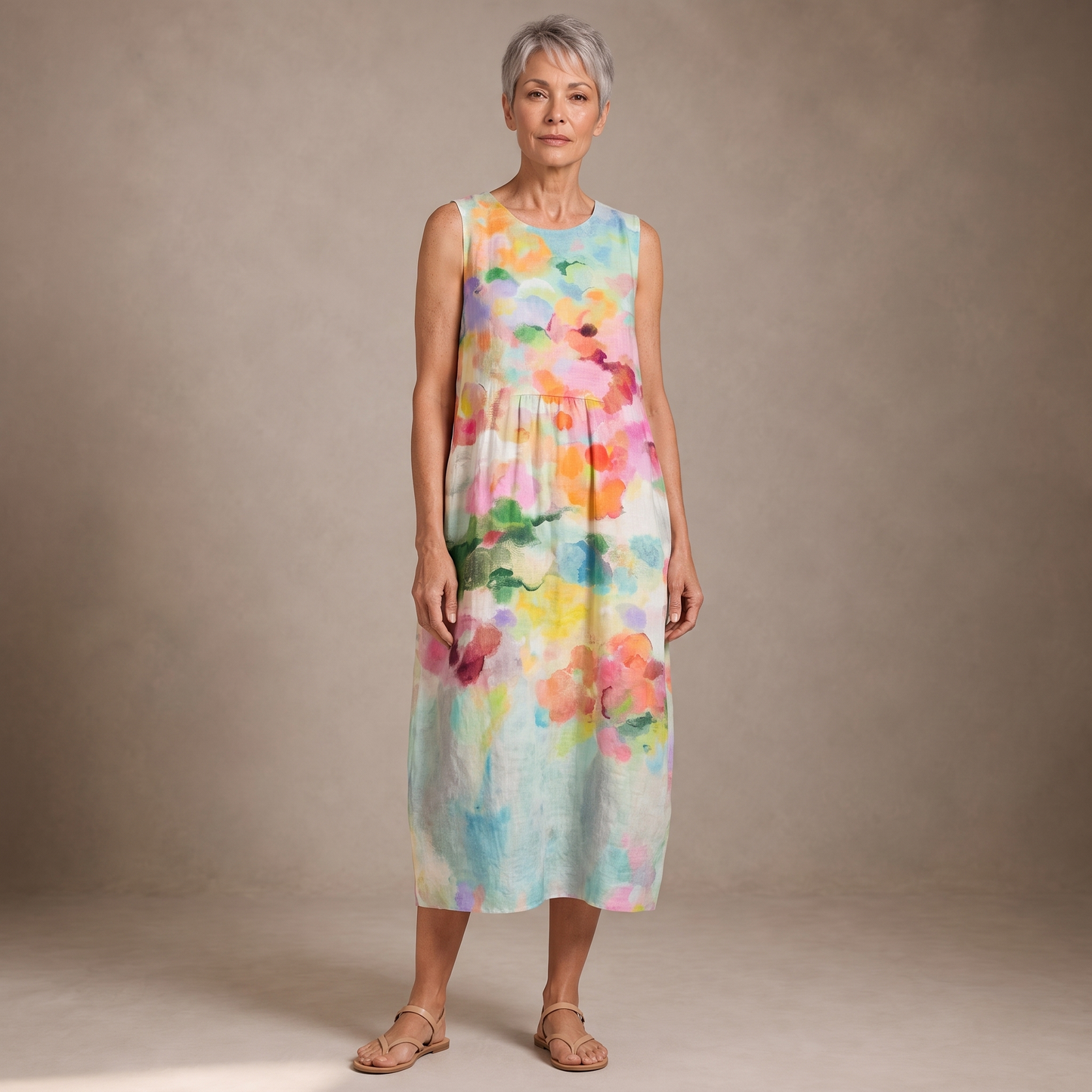 Carla vestido midi verano - modelo Maison Mareva