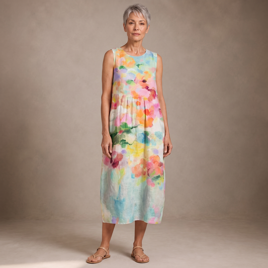 Carla vestido midi verano - modelo Maison Mareva