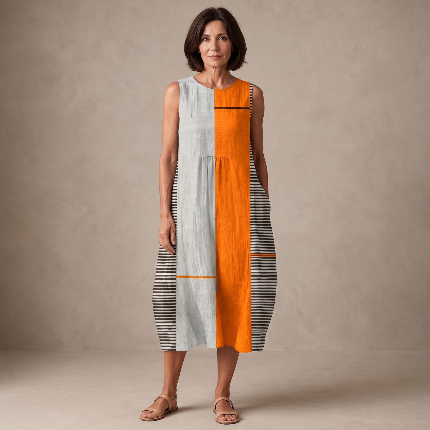 Clarisa vestido midi verano - modelo Maison Mareva