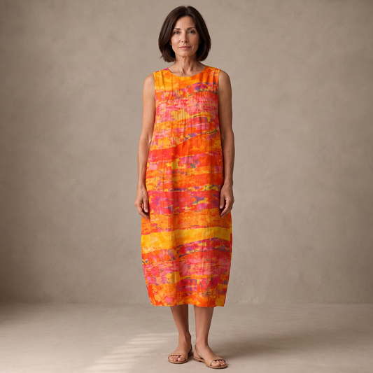 Laura vestido midi verano - modelo Maison Mareva