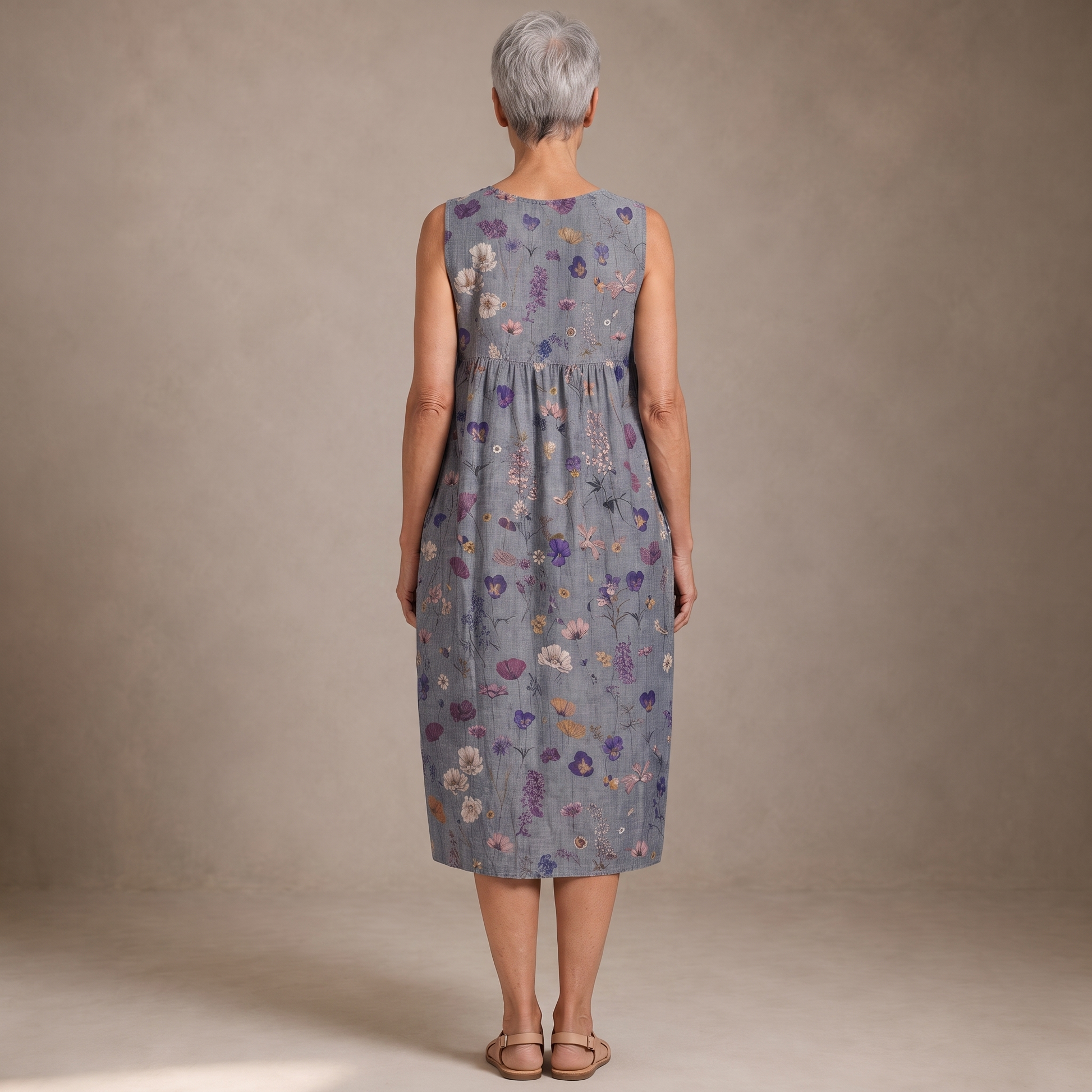 Sagrario vestido midi verano - espalda - modelo Maison Mareva