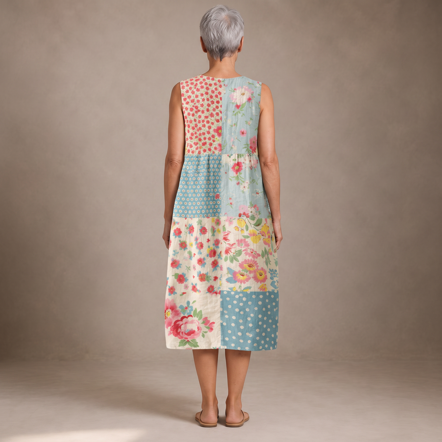 Milena vestido midi verano - espalda - modelo Maison Mareva