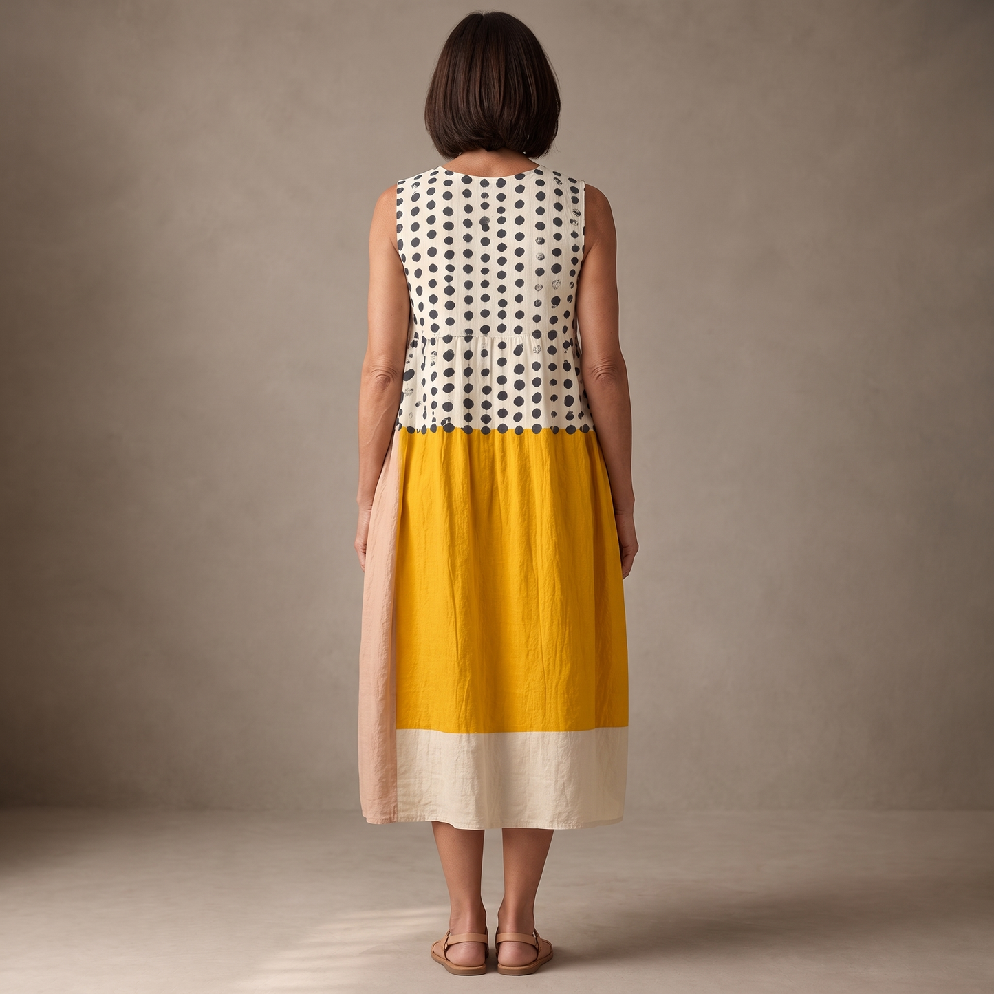 Josefa vestido midi verano - espalda - modelo Maison Mareva