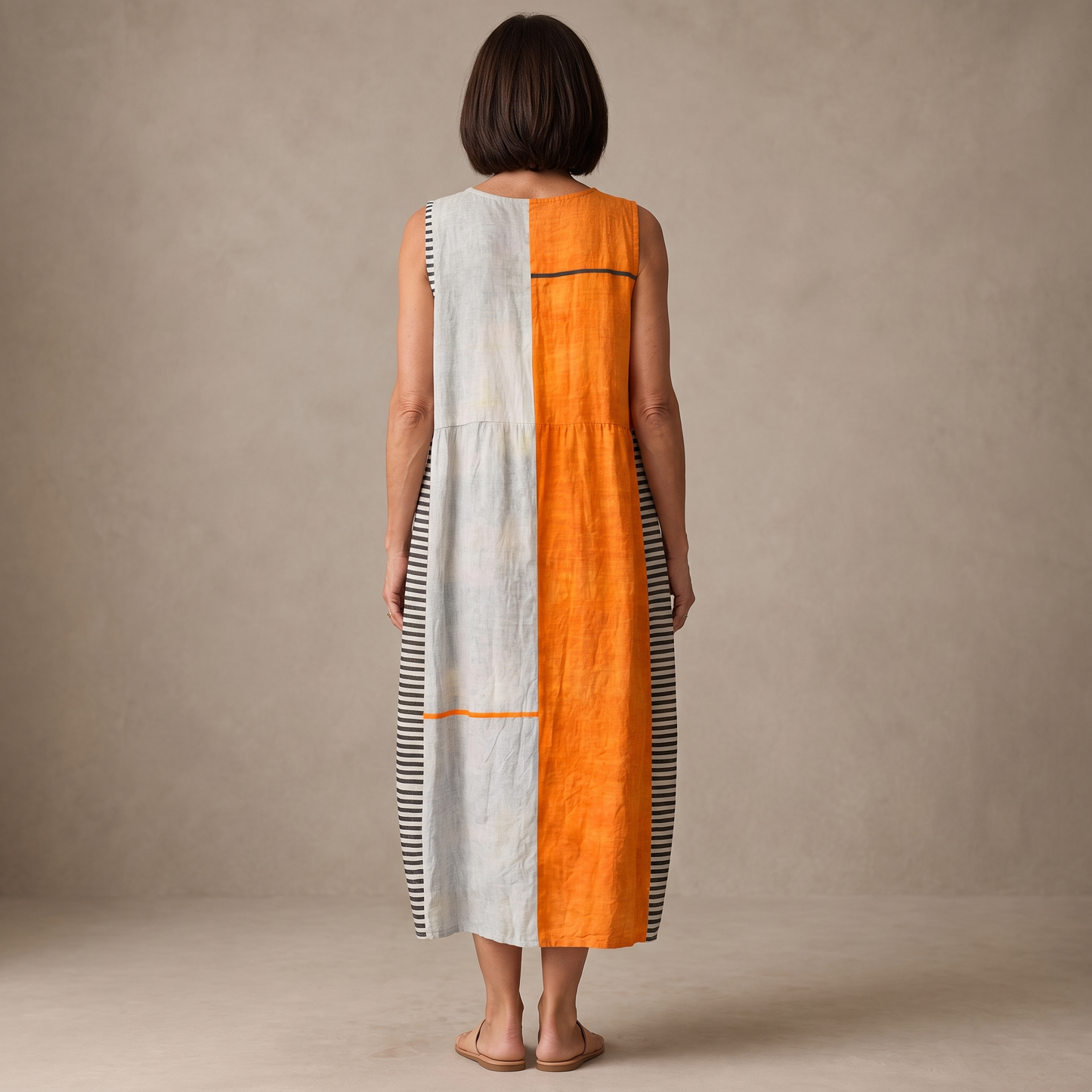 Clarisa vestido midi verano - espalda - modelo Maison Mareva
