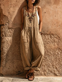 Yaiza | Mono bohemio de algodón y lino