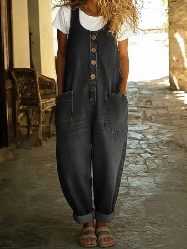 Nerea | Peto vaquero de algodón lavado vintage
