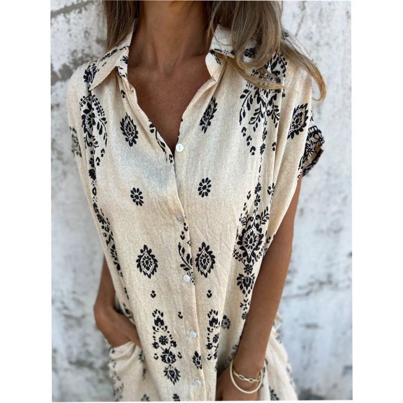 Carmen | Vestido estampado con bolsillos