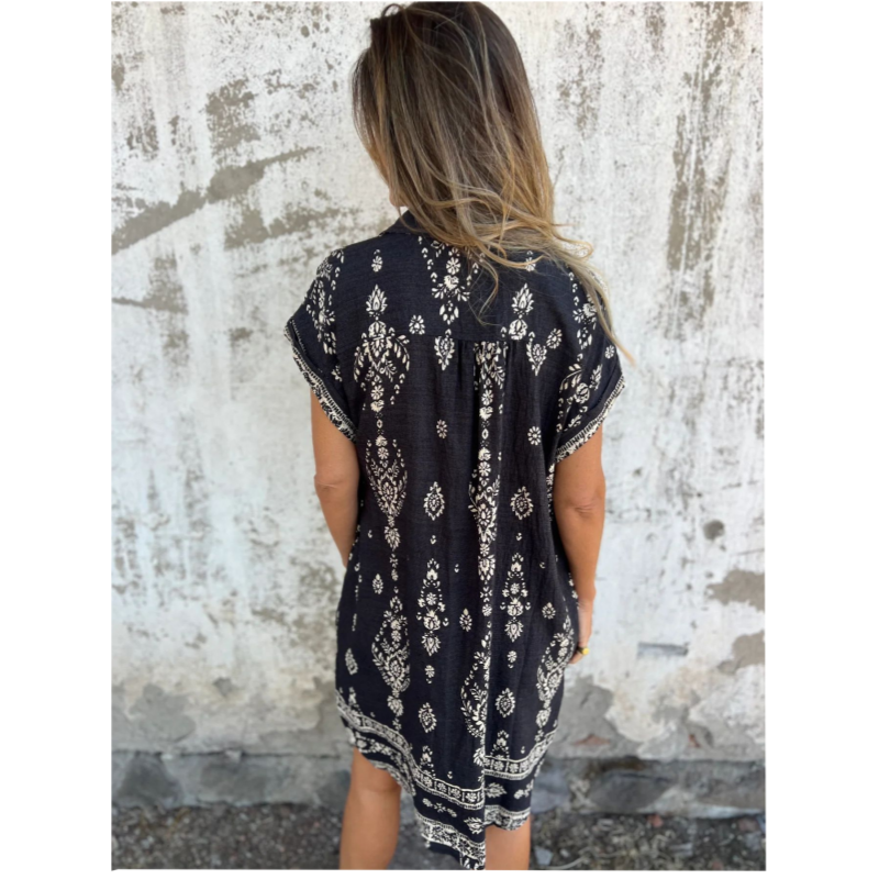 Carmen | Vestido estampado con bolsillos