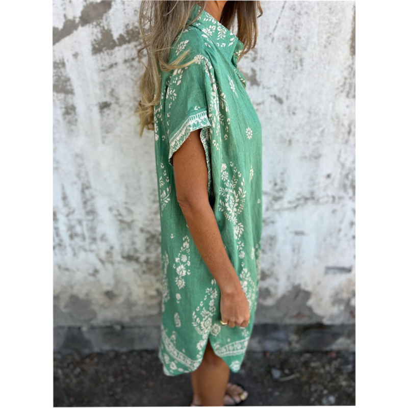Carmen | Vestido estampado con bolsillos
